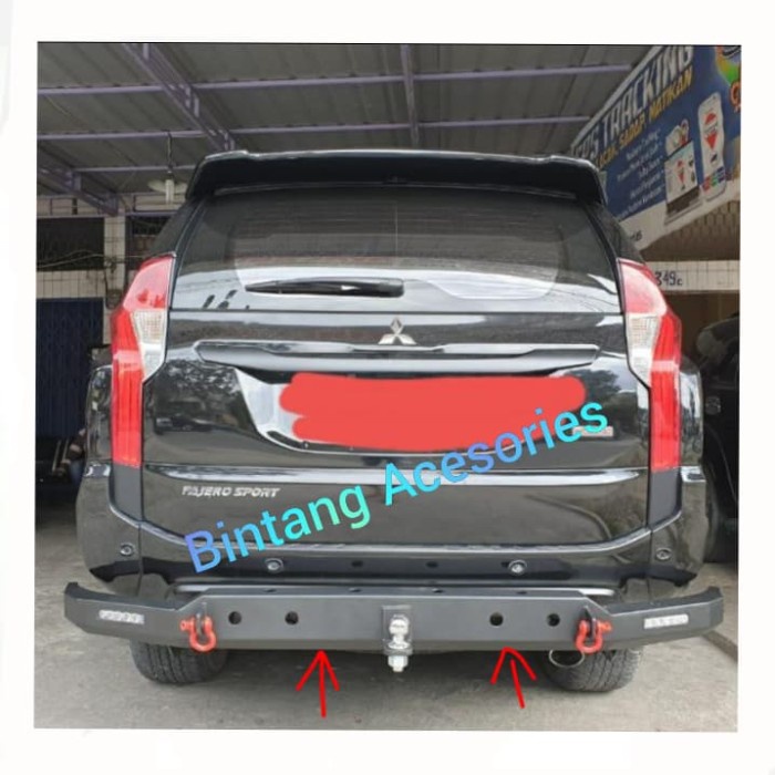 Niancyashope Towing Pengaman Bumper Belakang Mobil All New Pajero Sport 2016 2020