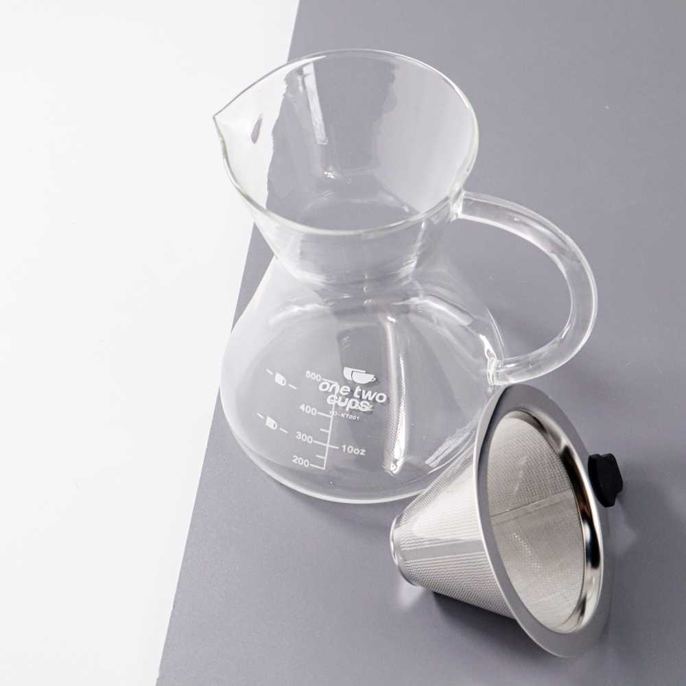 TD - DPR One Two Cups Coffee Maker Pot V60 Teko Kopi 500ml + Filter - YD-KT001