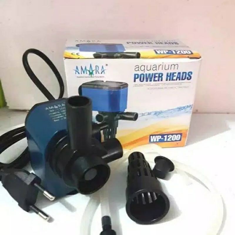 Mesin Pompa Power Head PH Filter Aquarium Kolam WP 1200 Merk Amara