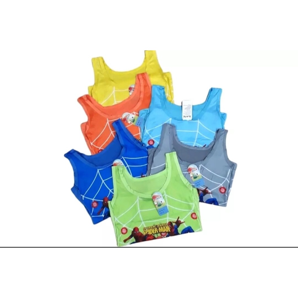 1 PCS SINGLET ANAK COWOK LAKI LAKI 3D KATUN SPANDEX PREMIUM SINGLET