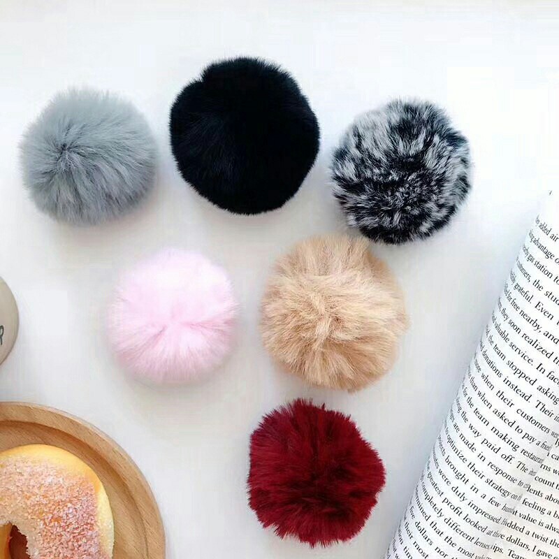 [IMPOR] DOMMO - D6015 Popsocket Bulu / Pompom 3D / Pop Socket Phone Holder Pom Pom Bulu Warna Warni