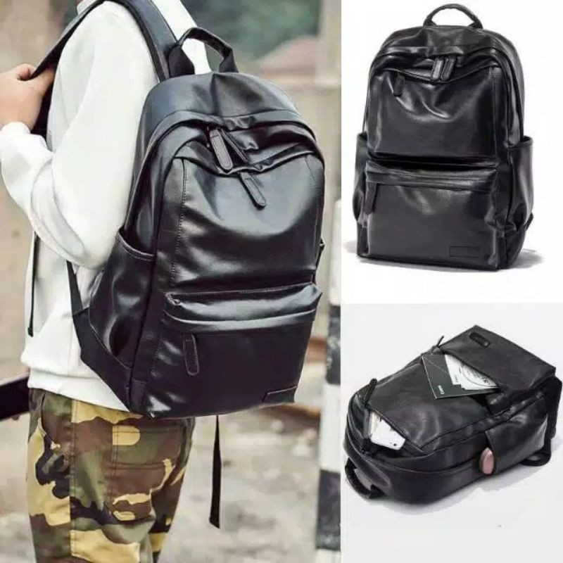 Gh-bagTas Ransel Kulit Tas Punggung Tas Ransel Laptop Tas Kerja Bacpack Lisbon Up To 15inch