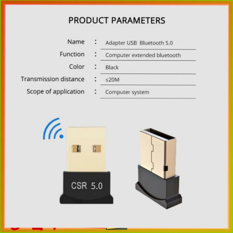 USB Mini Bluetooth CSR 5.0 USB Dongle Wireless device Eksternal V5.0 Adapter Transmitter Mouse Comp