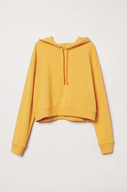 Short Cropped Hoodie Kuning-hitam-merah