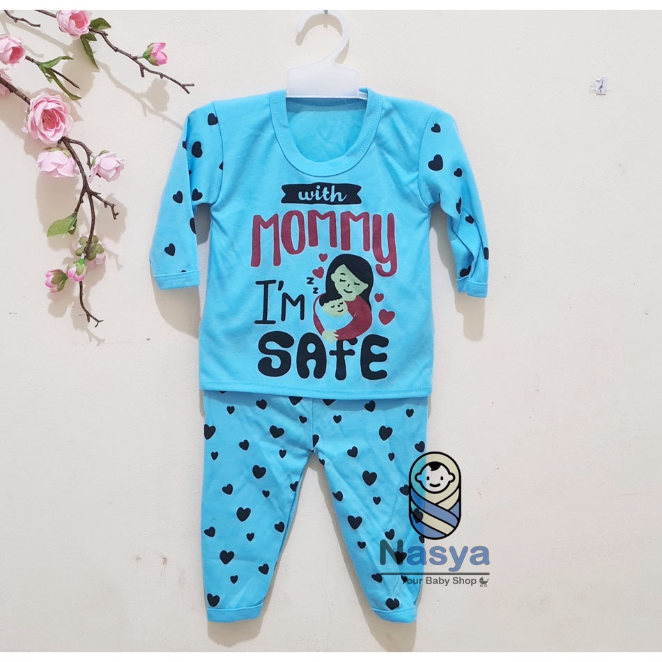 [J-013] Setelan Baju Bayi Panjang/ Pakaian Laki Perempuan Unisex Murah