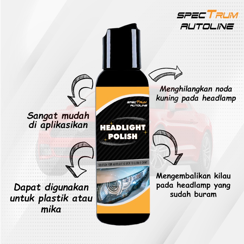 SPECTRUM HEADLAMP POLISH PEMBERSIH MIKA LAMPU BISA COD PGM