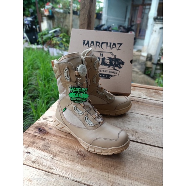 SEPATU PDL TALI PUTAR GURUN MERK MARCHAZ KULIT SAPI ASLI