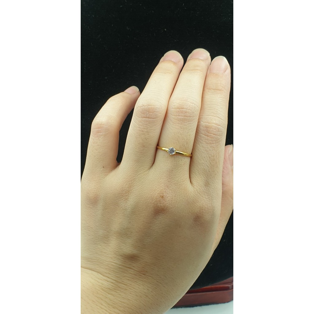 cincin emas asli kadar 875 model daimond simple cocok untuk lamaran 80 uk 14