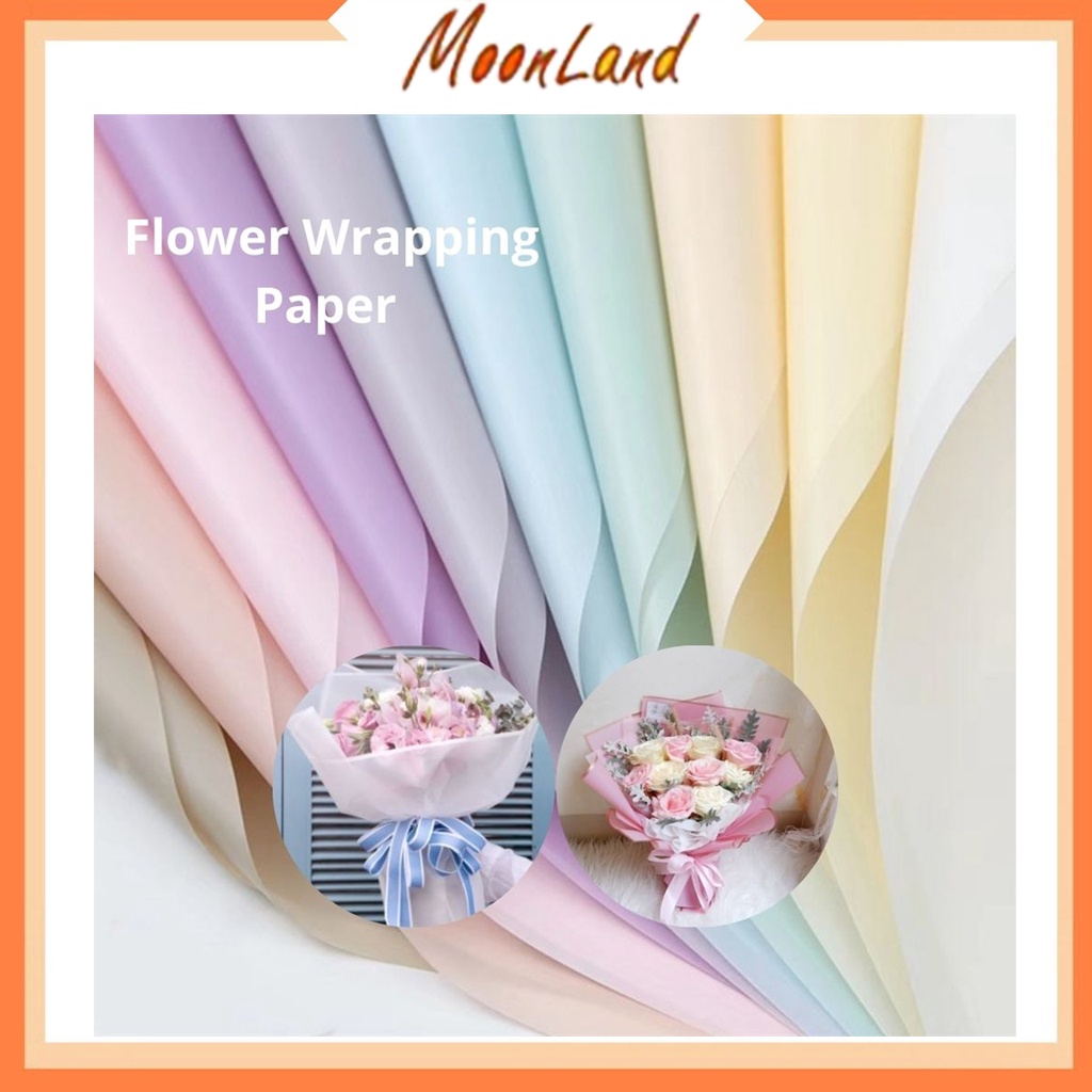 MoonLand Flower Wrapping Paper Varian List Gold Emas Kertas Buket Bunga Cellophane Florist (KB12-27-30)