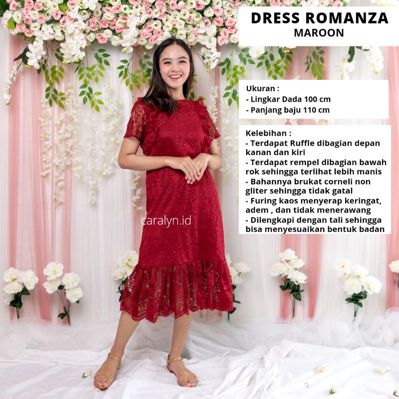 DRESS KOREA BRUKAT KONDANGAN TERBARU 2022 WANITA TERBARU ROMANZA