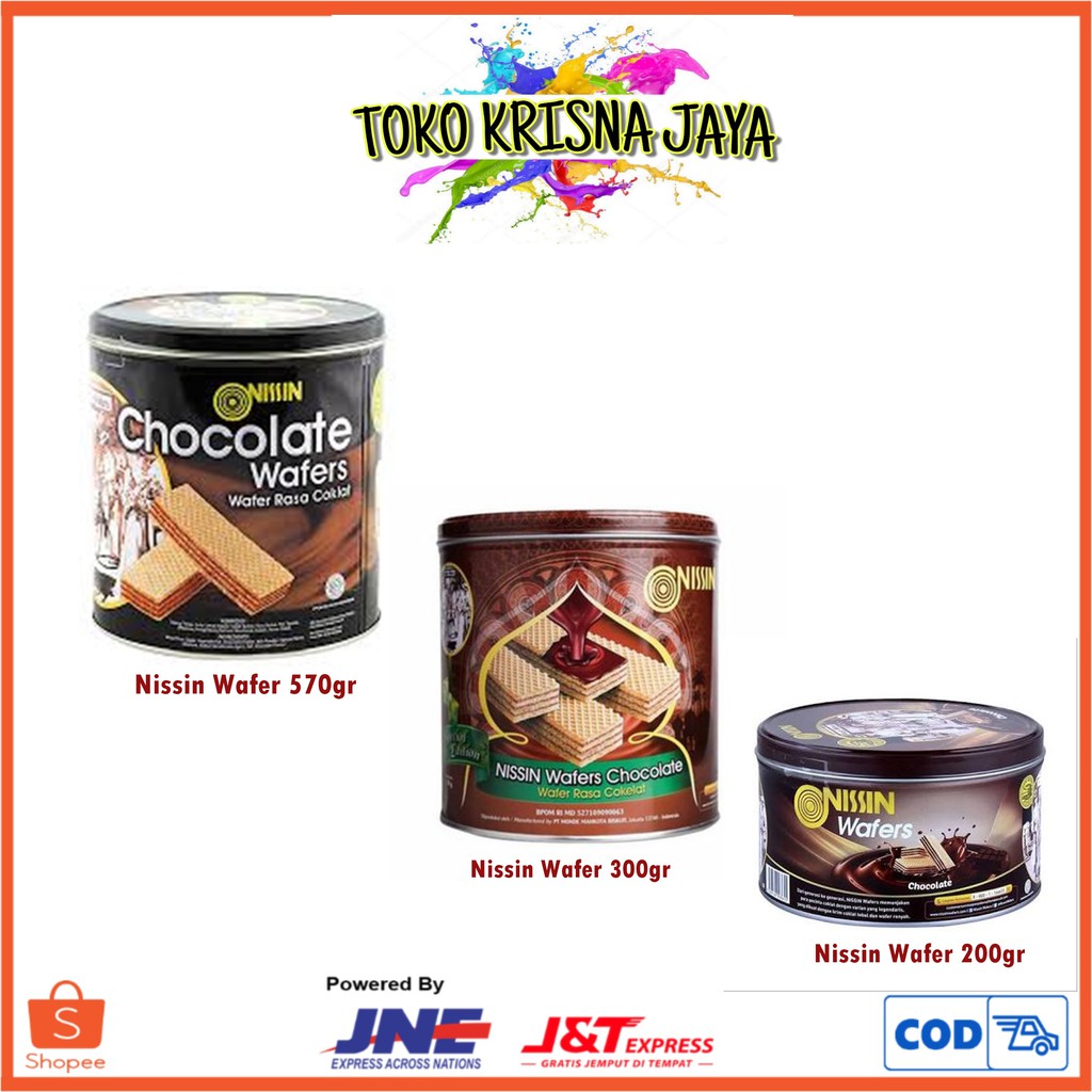 

NISSIN WAFER COKLAT KALENG KEMASAN 570 GR | 300GR | 200GR ROTI KALENG LEBARAN