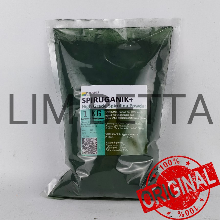 (1 KG) SPIRUGANIK + 1 KG / SPIRULINA POWDER / SPIRULINA SPIRUGANIK +