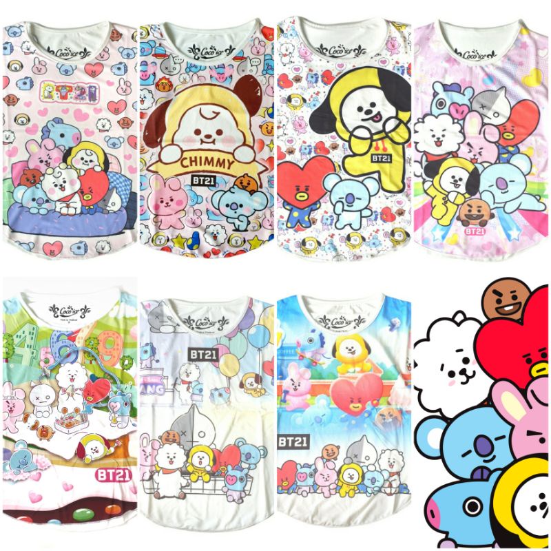 Coco Ice Kaos Anak Perempuan BTS BT21