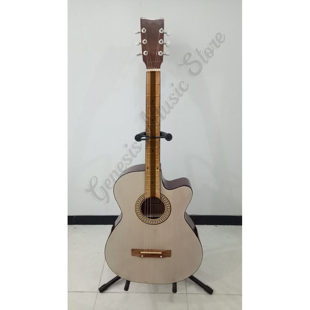 Paket Gitar Akustik + Tas (Custom Yamaha Pemula Murah Senar String)