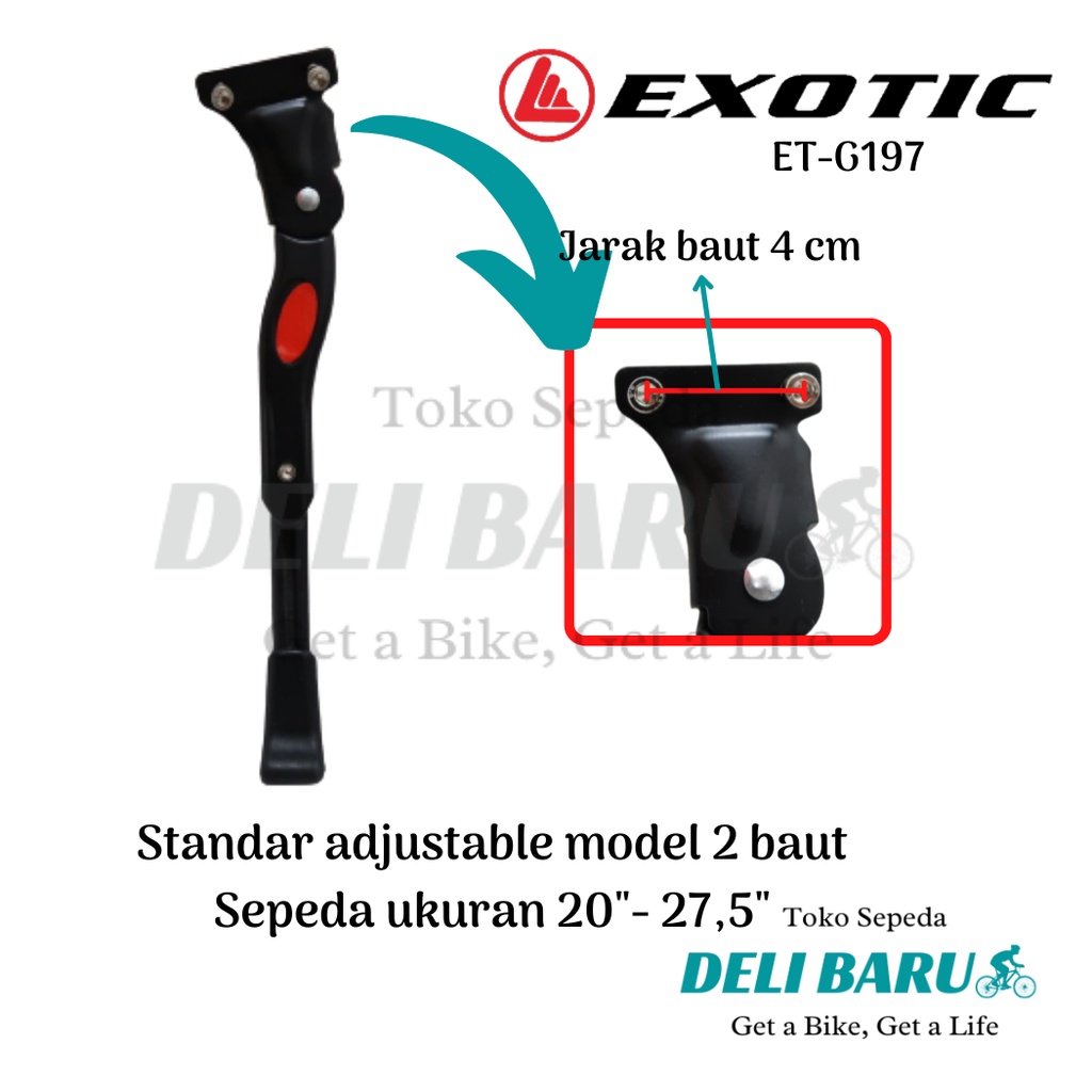 Exotic Standar samping model 2 baut adjustable sepeda MTB