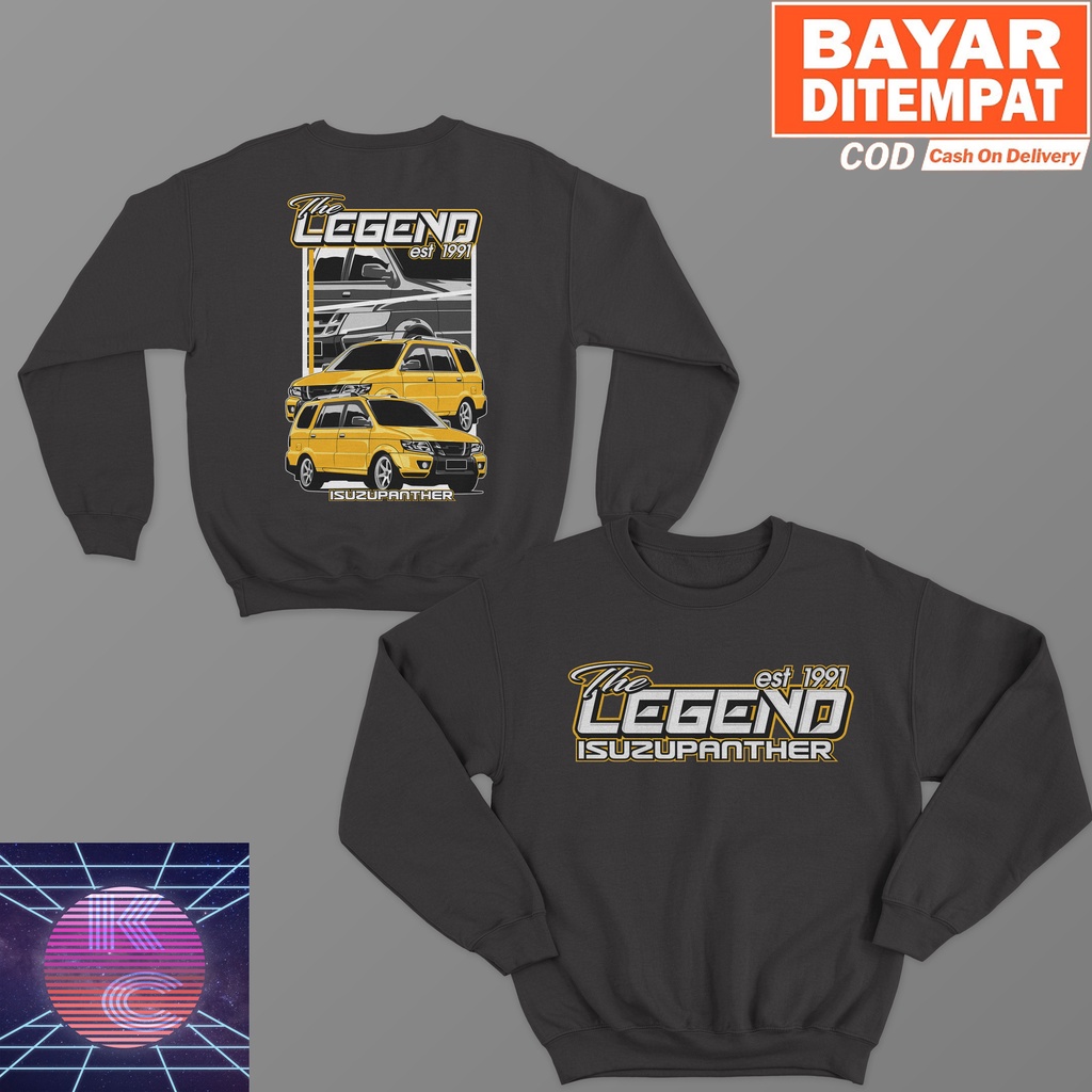 JAKET SWEATER ISUZU PANTHER THE LEGEND 1992 BIG SIZE JUMBO SWEATER MOBIL PRIA WANITA