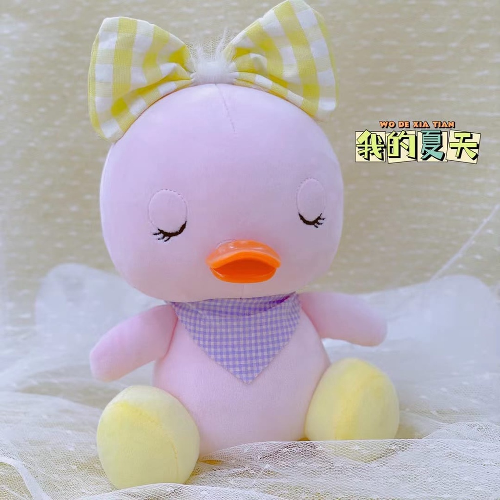 Boneka Bebek Piyo Pakai Bando Pita Bahan Halus dan Lembut