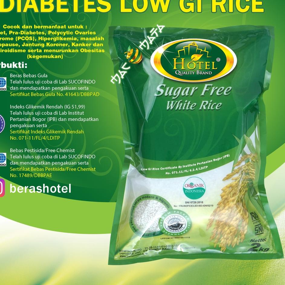 

Hot - Beras Diabetes Organik 2 kg - BERAS DIABETES LOW GI White Rice - Beras Organik HOTEL 2kg - Diabetes Beras 2kg - Sugar Free White Rice - Beras Index Glikemic Rendah