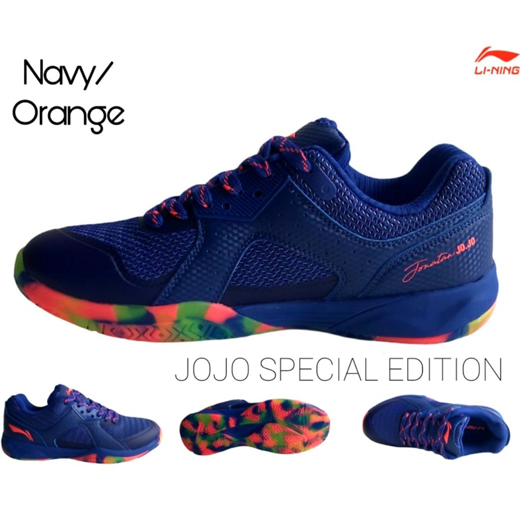 sepatu lining cloud ace JOJO special edition navy orange ukuran 39-44
