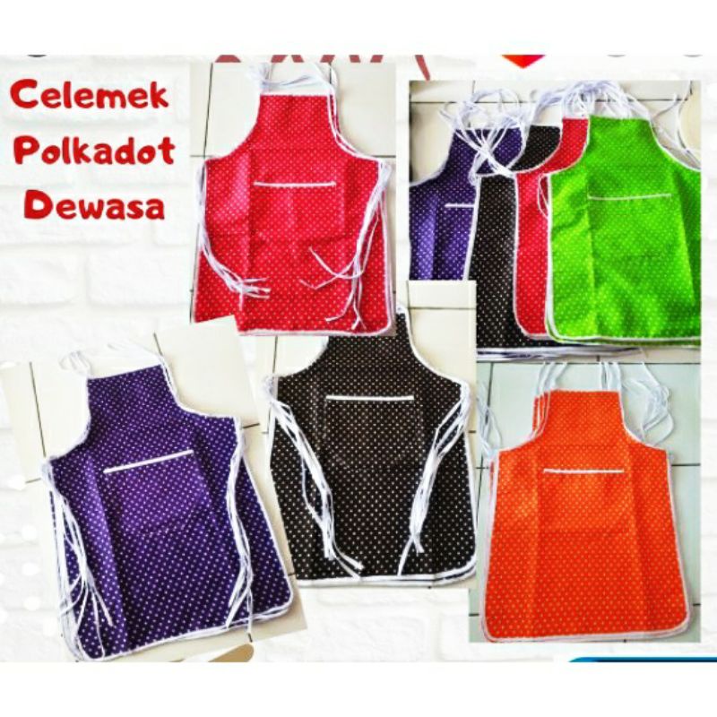 CELEMEK POLOS MOTIF KARAKTER APRON