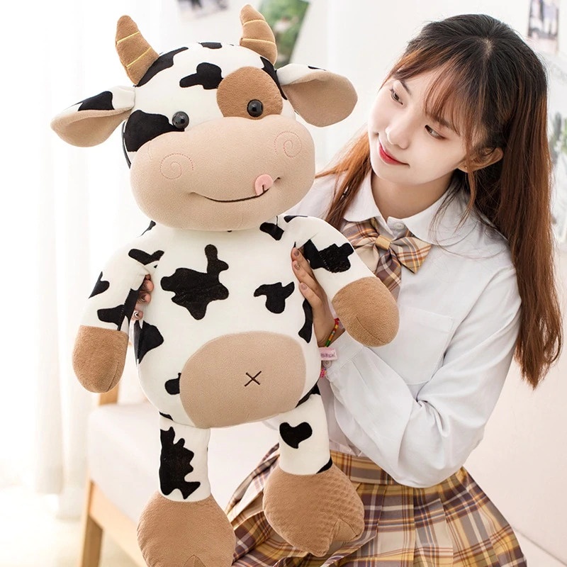 BONEKA KARAKTER BINATANG SAPI COW JUMBO BESAR MAINAN KADO ULANG TAHUN ANAK PACAR LUCU