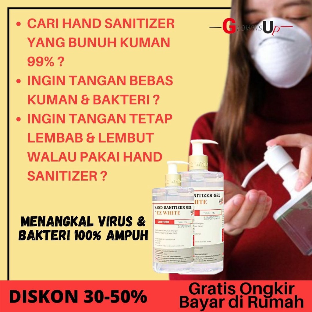 HAND SANITIZER CAIR EZ WHITE HAND SANITIZER GEL 500ML