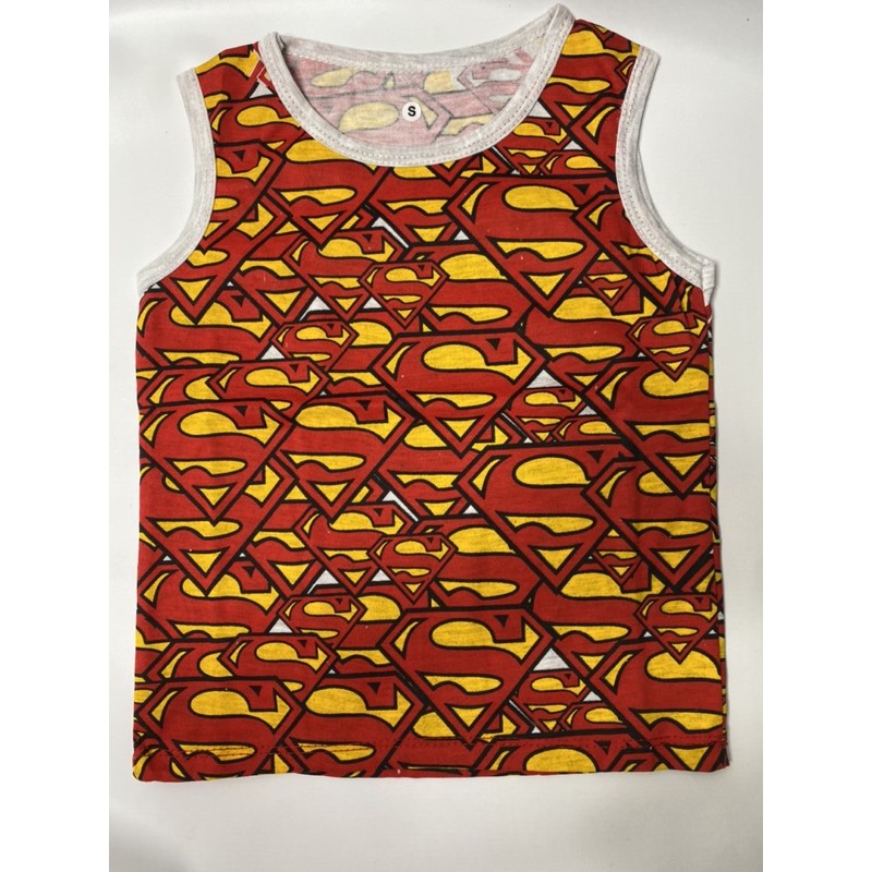 Singlet anak laki-laki- singlet SUPERMAN FULL PRINT 1-9 tahun