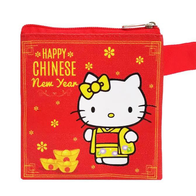 

New Arrival Dompet Pouch Angpao Imlek Hello Kitty Tahun Baru Cina Sincia Hongpao - Hk Kuning