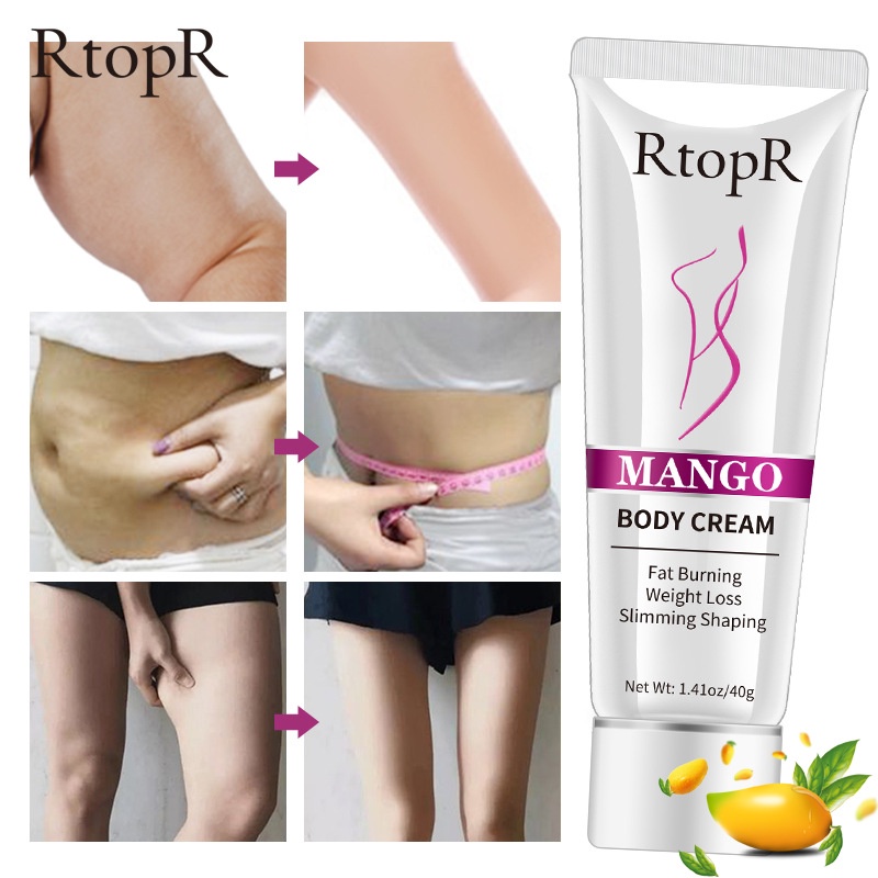 RtopR Mango body Slimming Gel / krim pelangsing tubuh- pembakar lemak /Penurunan Berat Badan - Pengecil Perut / Lengan /Pinggang/Paha