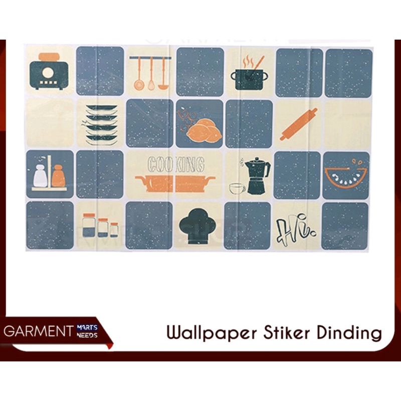 Wallpaper Dinding Dapur Stiker Pelindung Tembok Anti Panas