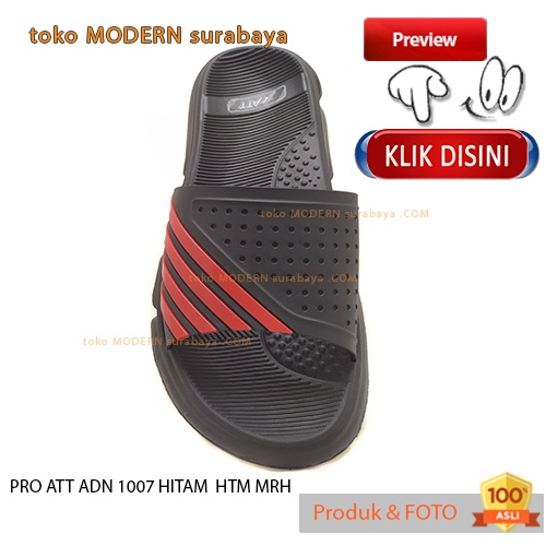 Sandal pria casual sandal slide karet murah PRO ATT ADN 1007 HITAM HTM MRH