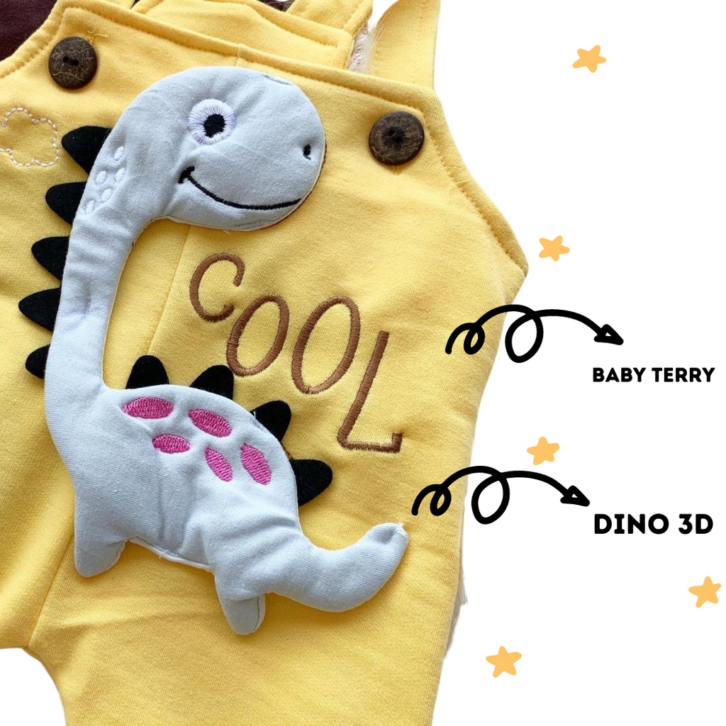 RENKIDSWEAr setelan overall baju kodok 1-2 tahun anak SNI dobby the dino OVERALL overal