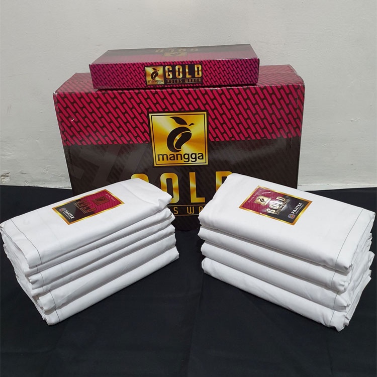 Kain Sarung Mangga Tenun Putih M35 14 Original Polos Warna