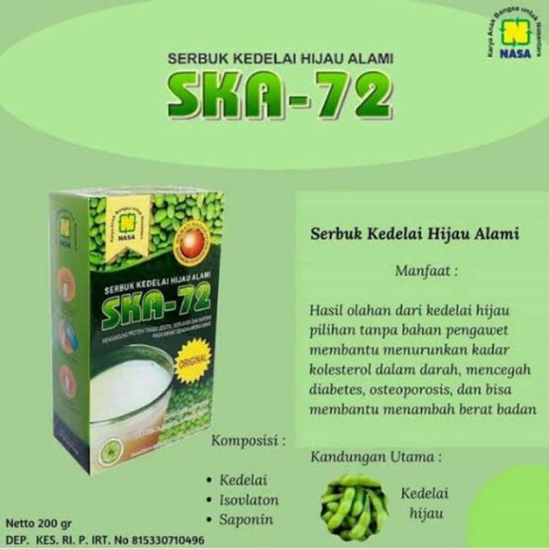 

SKA-72 SERBUK KEDELAI ALAMI ORGANIK NASA / skao nasa