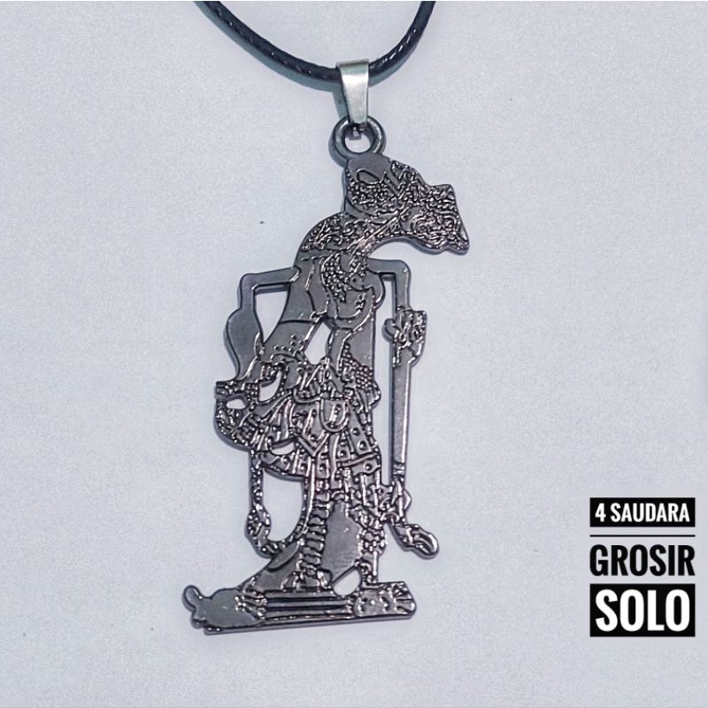 4s Grosir Solo || Kalung Wayang / Kalung Bandul Wayang || Kalung Hitam Tali Korea Liontin Wayang Jawa