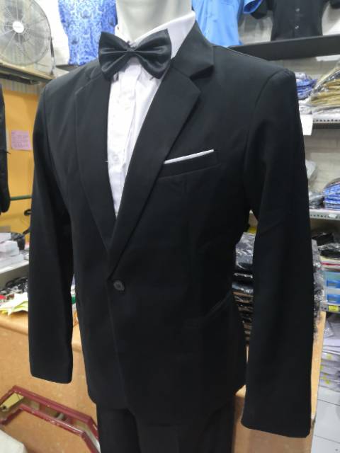 JAS BLAZER HITAM PRIA SLIMFIT ADA JUMBO SIZE WEDDING NIKAH WISUDA FORMAL KERJA BISNIS