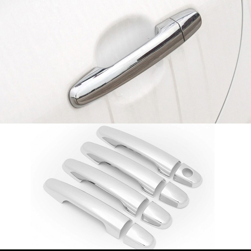 Xuming untuk Toyota Fortuner 2006 2015 Chrome Silver Door Handle Cover Fortuner An60 Pintu Mobil Chrome Trim