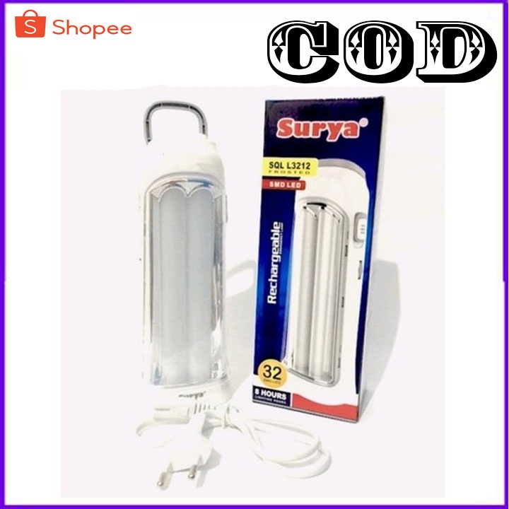 Lampu emergency cas SURYA SQL L3212 FROSTED BERGARANSI RESMI 1 TAHUN MANTAP