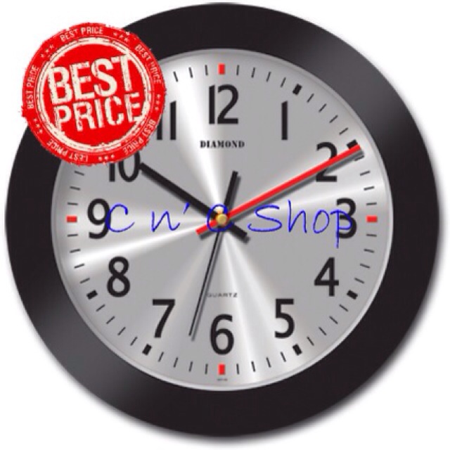 CNC SHOP jam dinding / wall clock 30 cm plat stainless