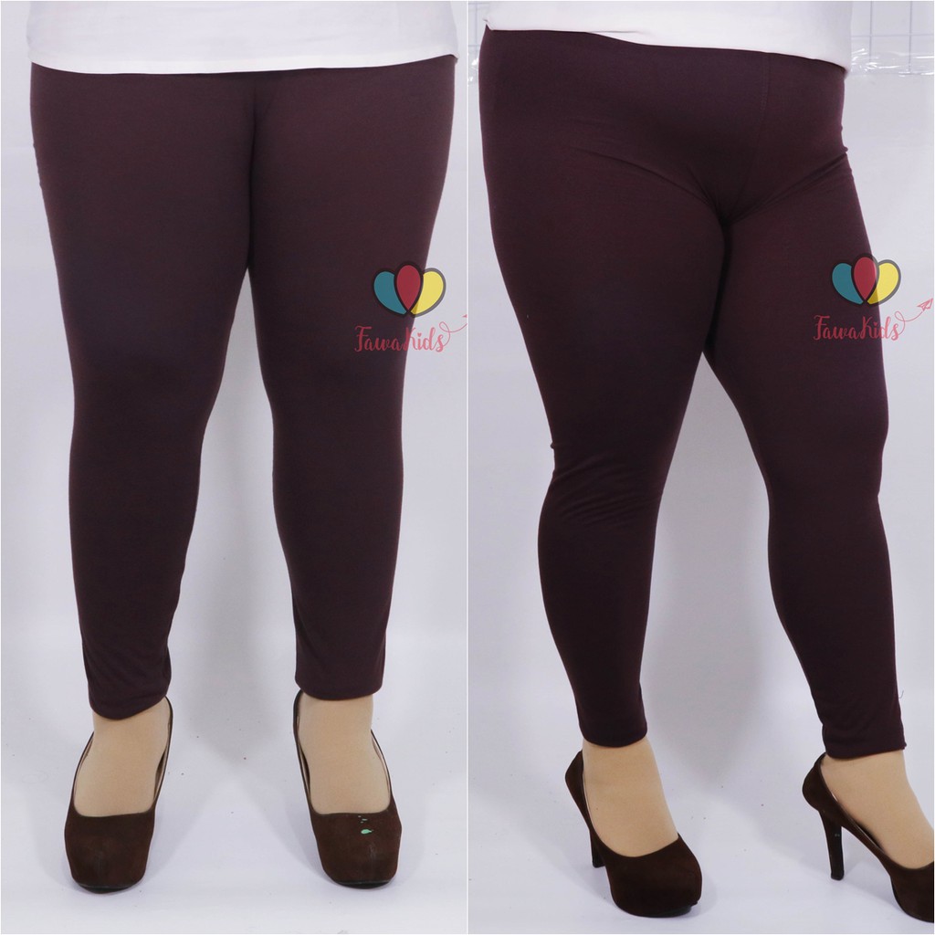 Legging Dewasa Kaos Polos uk Jumbo / fit to XXL Celana Panjang Wanita Dalaman Leging Jumbo Big Size