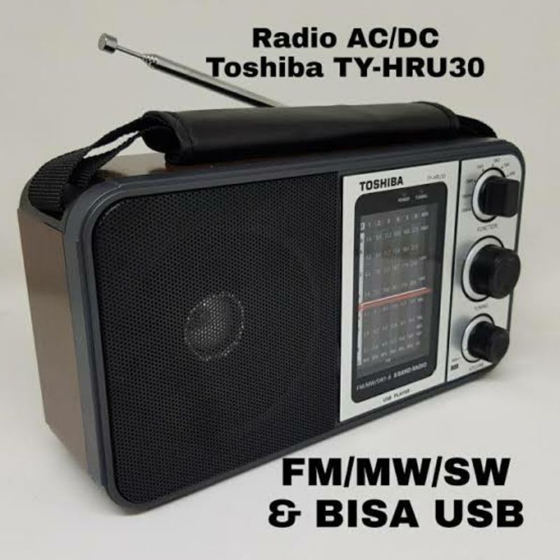 Radio Listrik Toshiba 8 Bands TY-HRU30 Radio USB Player  Original