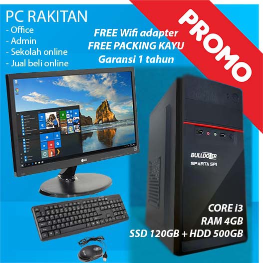 TERMURAH PC rakitan lengkap Core i3 Office kuliah admin