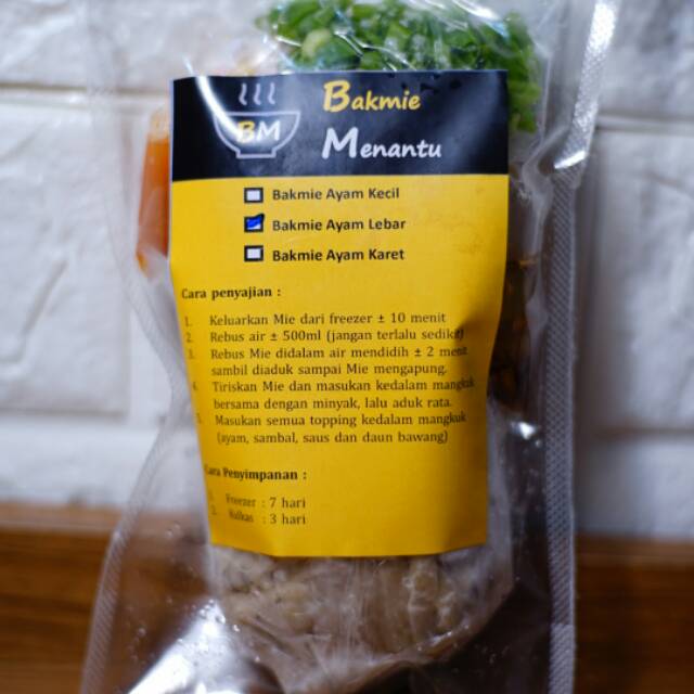 

Bakmie ayam lebar frozen