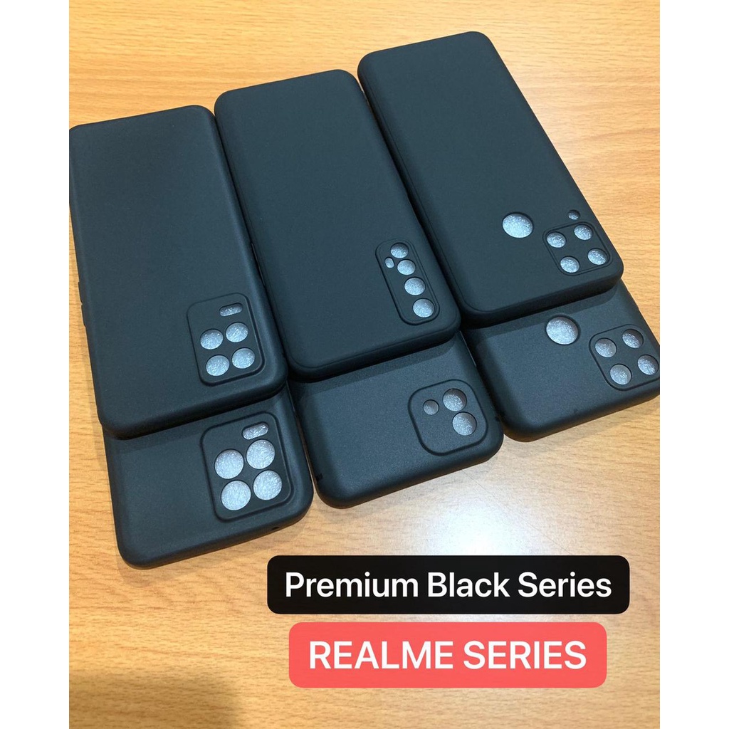 REALME C21Y C20 C21 C25 C25S C11 C11 2021 C12 C15 CASE SOFT BLACK PREMIUM SOFTCASE SILIKON HITAM MATTE SLIMFIT CASING COVER PROTECT CAMERA COVER PELINDUNG KAMERA