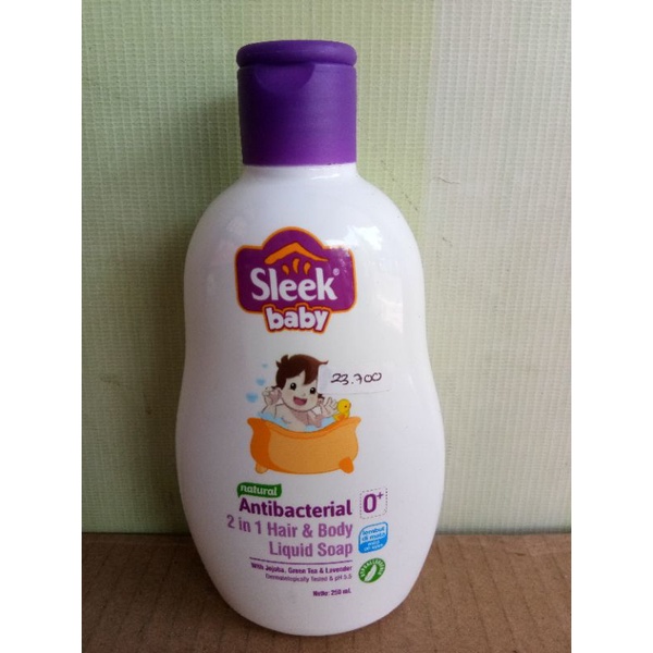 SLEEK BABY NATURAL ANTIBACTERIAL 2IN1 HAIR&amp;BODY LIQUID SOAP 250ML