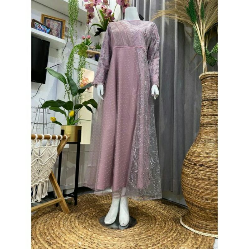 GAMIS COUPLE IBU DAN ANAK GAMIS BRUKAT MIX TILE DOT