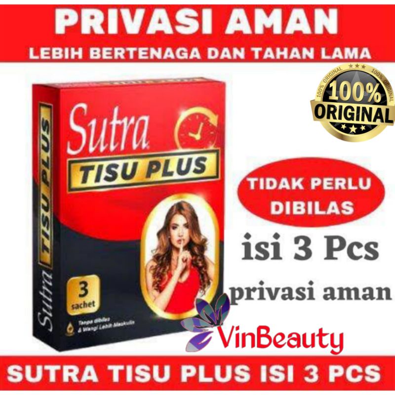 ORIGINAL SUTRA TISU PLUS ISI 3 SACHET / SUTRA TISU MAGIC 3 SACHET