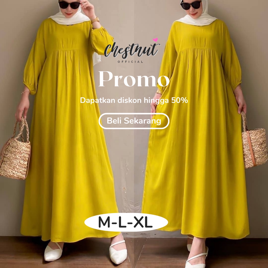 GAMIS BASIC / GAMIS RAYON POLOS / GAMIS PLAIN SUSUN / GAMIS CANDA / GAMIS HITAM POLOS