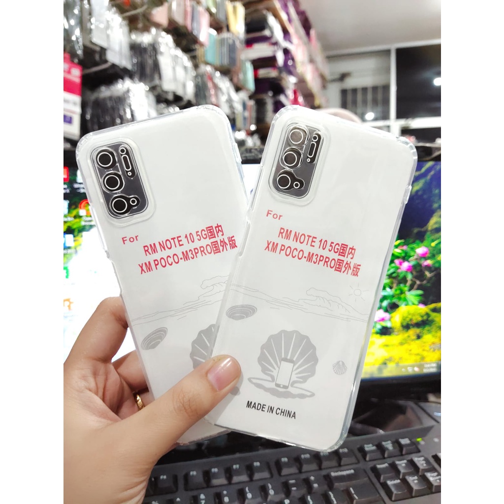 Soft Case Clear HD with Protector Camera Xiaomi Poco M3 Pro 5G Redmi Note 10 5G 6.5 inchi TPU Silicon Transparan