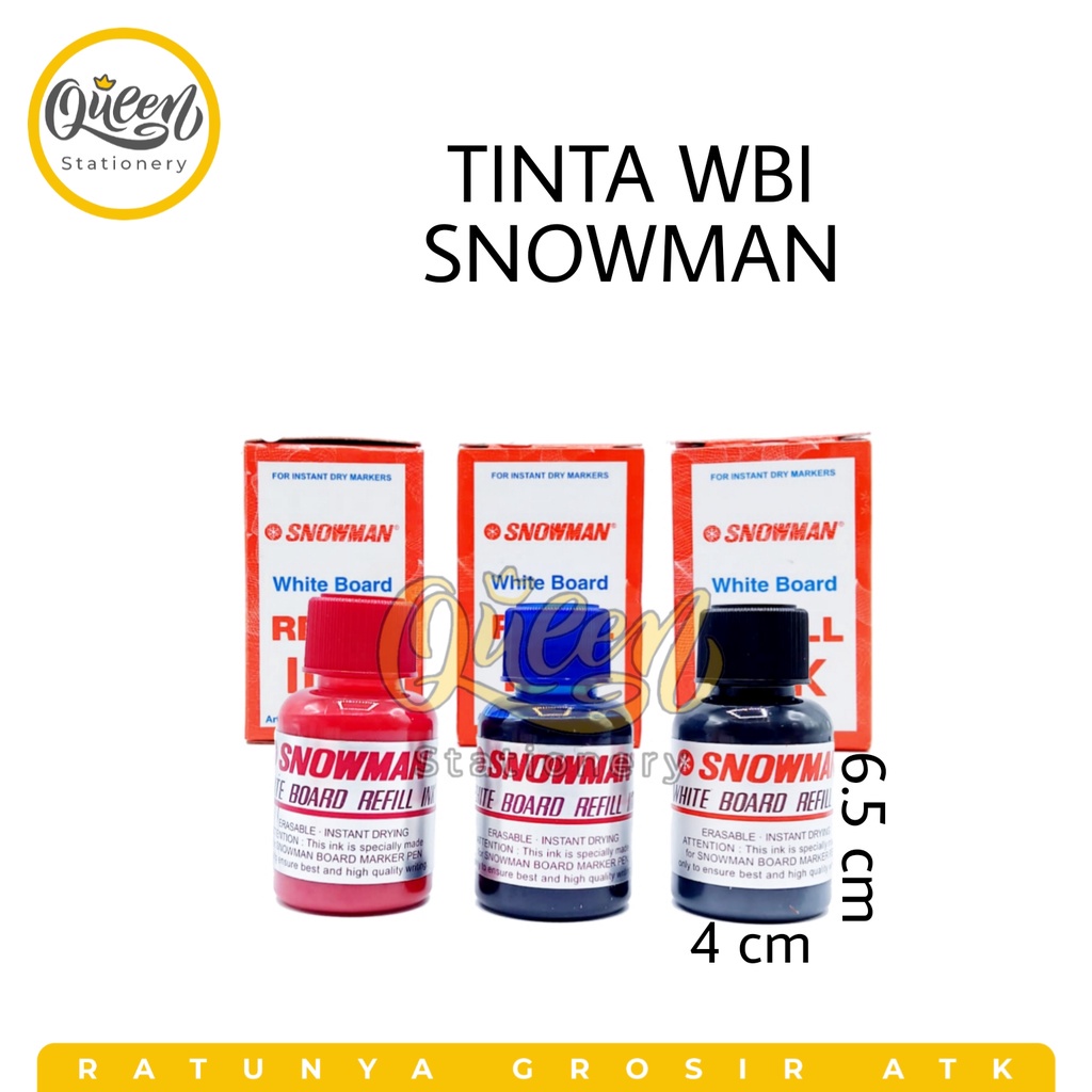 

1 PCS TINTA WBI SNOWMAN / TINTA ISI ULANG SPIDOL WHITE BOARD / TINTA SPIDOL / TINTA BOARDMARKER